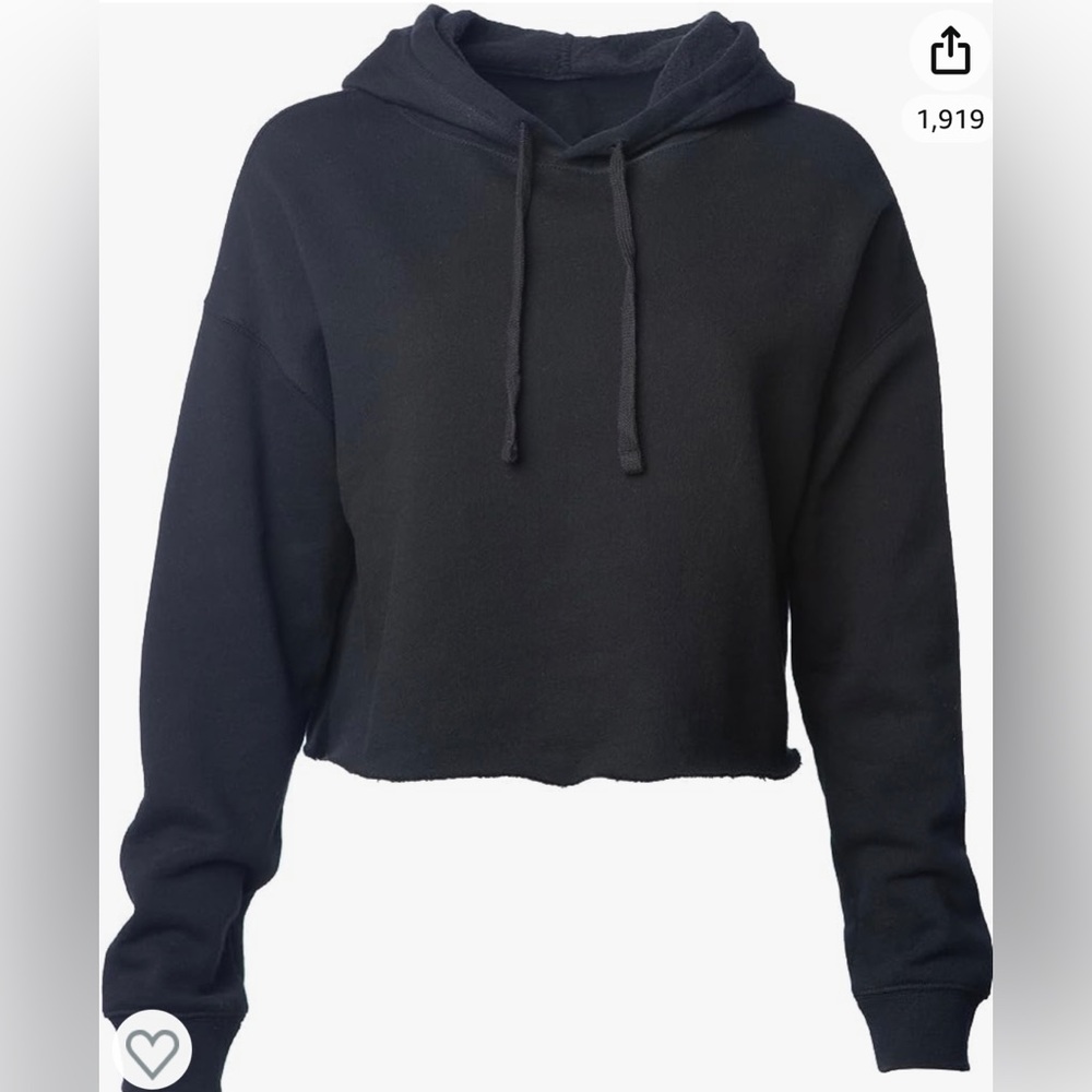 Cropped Fleece Pullover Woman’s Sweatshirt, Long Sleeve Crop Top Hoodie